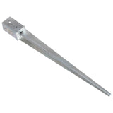 Vidaxl Ground Pins 6 St 8x8x91 cm galvaniseret stål sølvfarvet