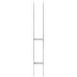 Vidaxl grondankers 2 st 7x6x60 cm gegalvaniseerd staal zilverkleurig