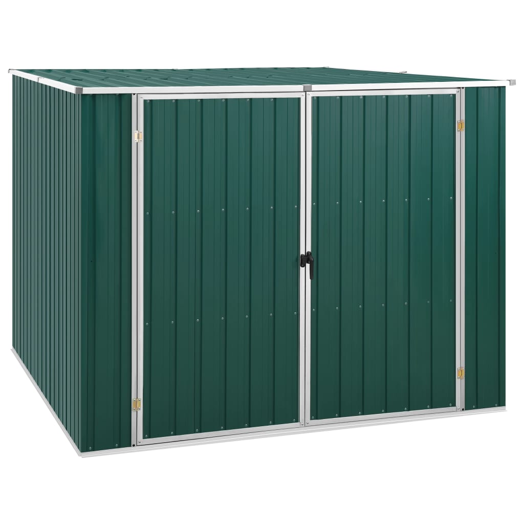 Vidaxl Garden Shed 195x198x159 cm pocinkano jekleno zeleno