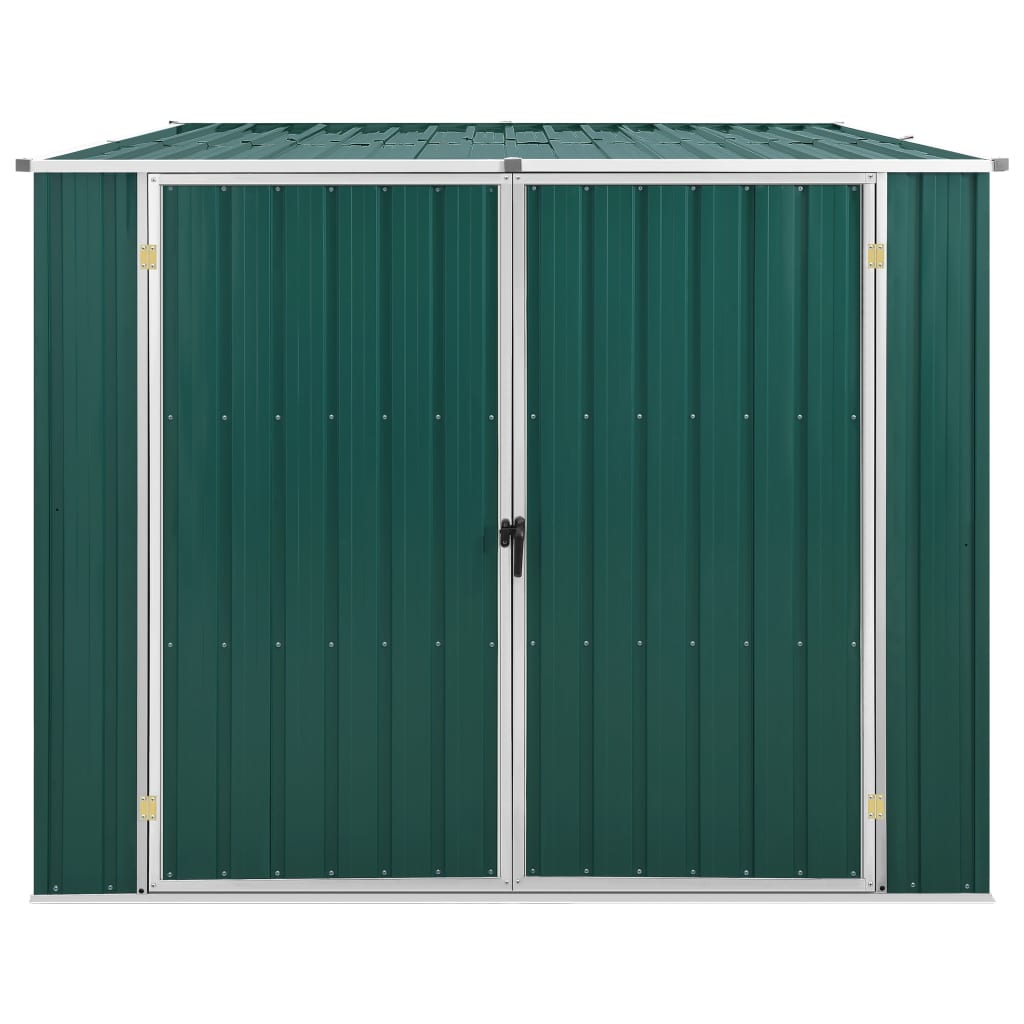 Vidaxl Garden Shed 195x198x159 cm pocinkano jekleno zeleno