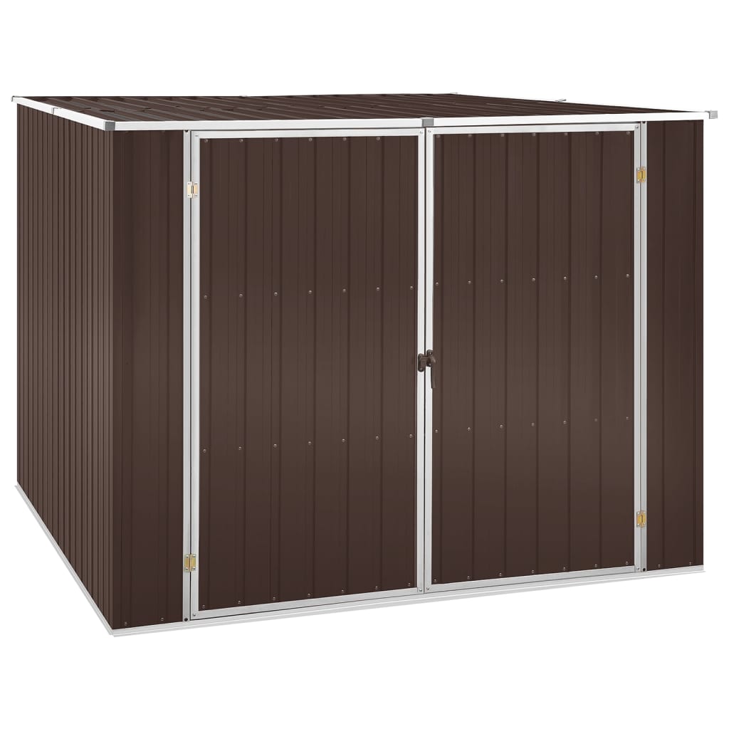 Vidaxl Garden Shed 195x198x159 cm pocinkano jekleno rjavo