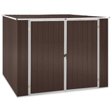 Vidaxl Garden Shed 195x198x159 cm pocinkano jekleno rjavo