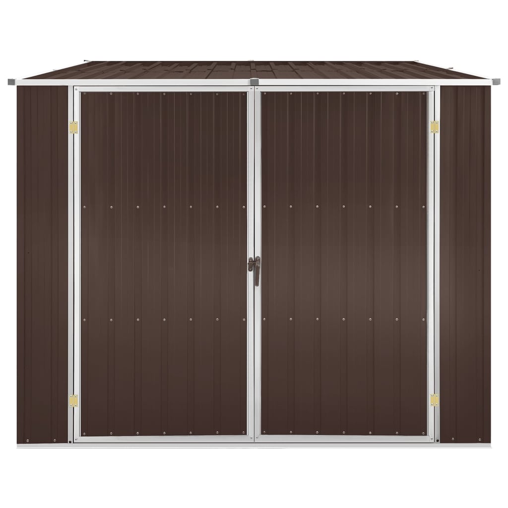 Vidaxl Garden Shed 195x198x159 cm pocinkano jekleno rjavo