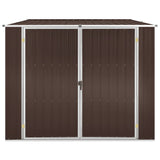 Vidaxl Garden Shed 195x198x159 cm pocinkano jekleno rjavo
