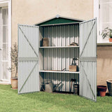 Vidaxl Garden Shed 116x45x175 cm galvanisert stålgrønn