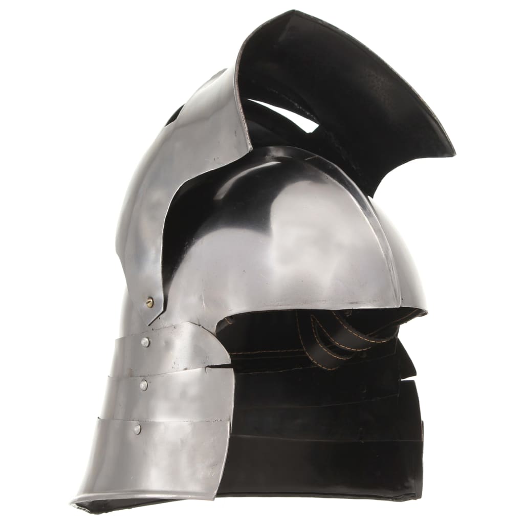 Vidaxl Ridderhelm Medieval Replica Larp Steel Silver colored