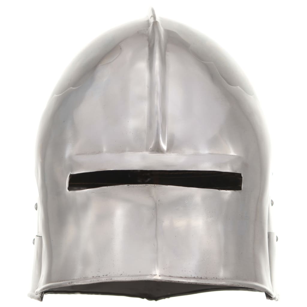 Vidaxl Ridderhelm Medieval Replica Larp Steel Silver colored