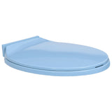 Vidaxl asiento de inodoro de color cerrado azul ovalado