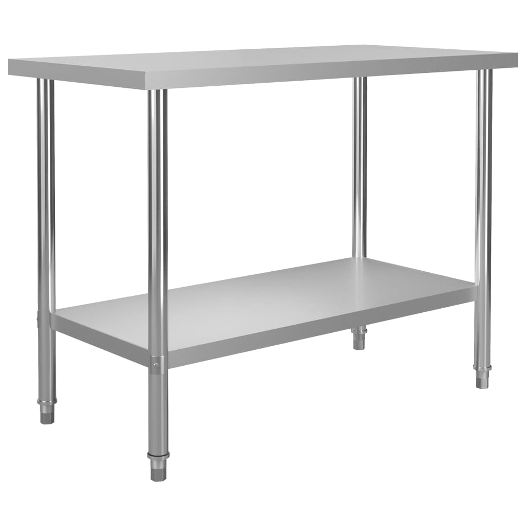 VidaXL Kitchenwork table 120x60x85 cm Stainless steel