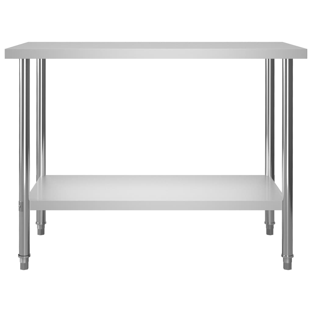 VidaXL Kitchenwork table 120x60x85 cm Stainless steel