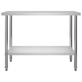 VidaXL Kitchenwork table 120x60x85 cm Stainless steel