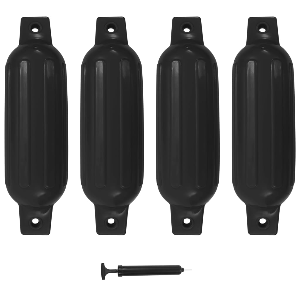 Vidaxl Bootstoot cushions 4 pcs 41x11.5 cm PVC Black