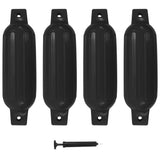 Vidaxl Bootstoot cushions 4 pcs 41x11.5 cm PVC Black
