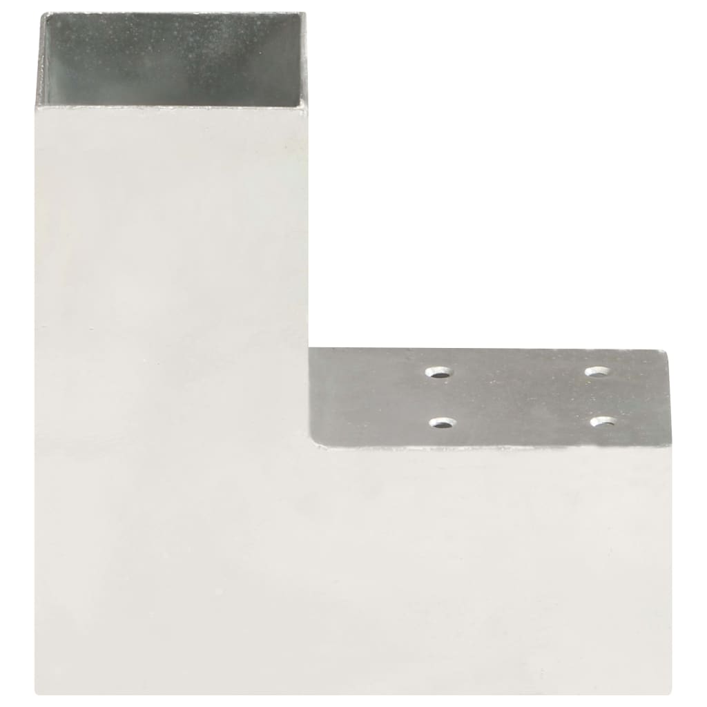 Vidaxl Pile Connections 4 St L-Shape 71x71 mm galvaniseret metal