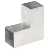VidaXL Pile Connections 4 ST L-shape 81x81 mm galvanized metal