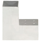 VidaXL Pile Connections 4 ST L-shape 81x81 mm galvanized metal