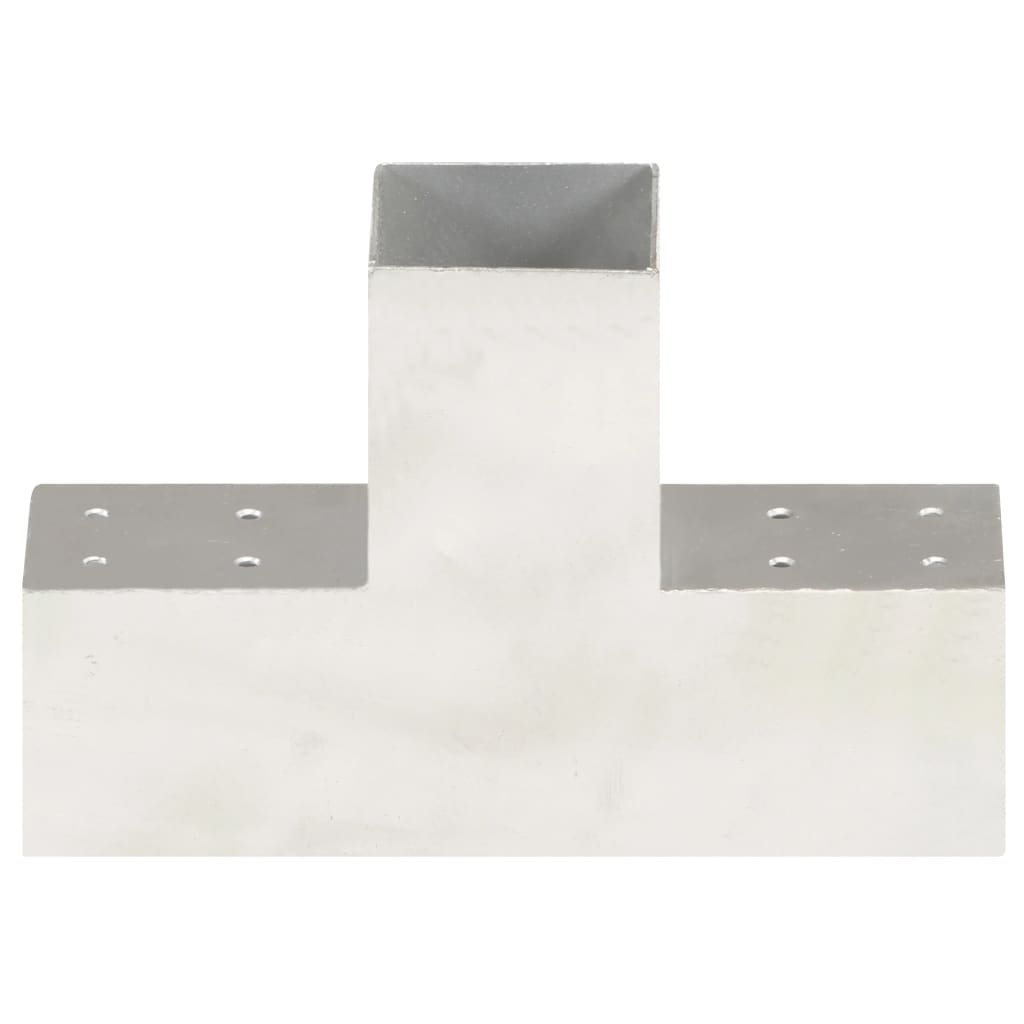 Vidaxl Pale connection T-shape 81x81 mm galvanized metal