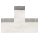 Vidaxl Pale connection T-shape 81x81 mm galvanized metal