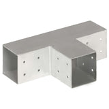 Vidaxl Pale connection T-shape 81x81 mm galvanized metal