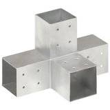 Vidaxl Pale connection X-shape 81x81 mm galvanized metal