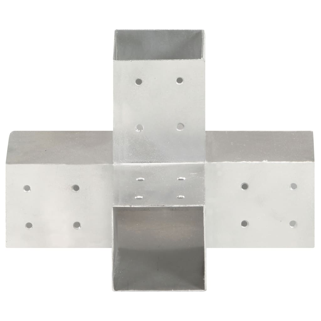 Vidaxl Pale Connection X-Shape 81x81 mm Métal galvanisé
