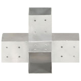 Vidaxl Pale connection X-shape 81x81 mm galvanized metal