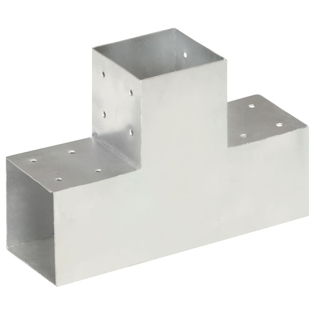 Vidaxl Pale connection T-shape 101x101 mm galvanized metal