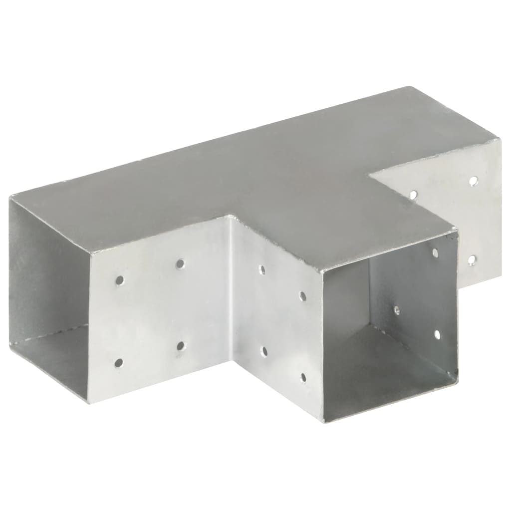 Vidaxl Pale connection T-shape 101x101 mm galvanized metal