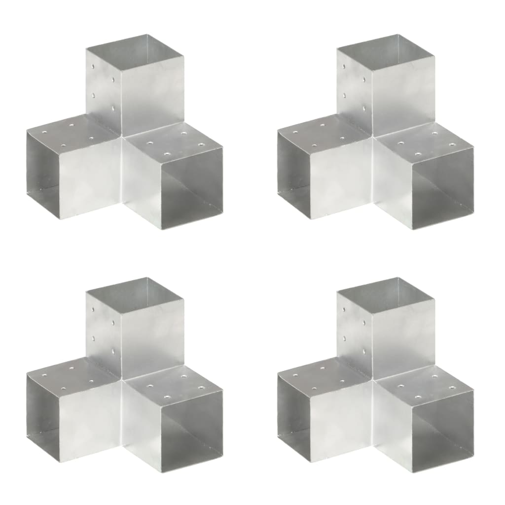VidaXL Pile Connections 4 pc Y-shape 101x101 mm galvanized metal