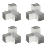 VidaXL Pile Connections 4 pc Y-shape 101x101 mm galvanized metal