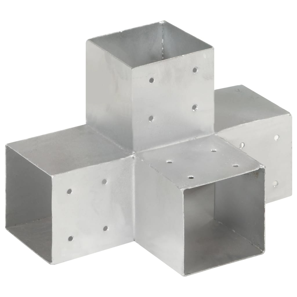 Vidaxl Conexión Pale X-Wape 101x101 mm de metal galvanizado