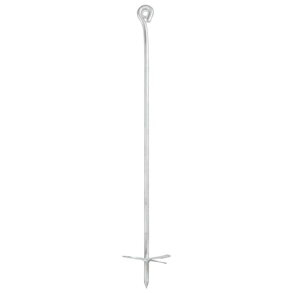 Vidaxl Ground anchors 4 st 10x60 cm galvanized metal