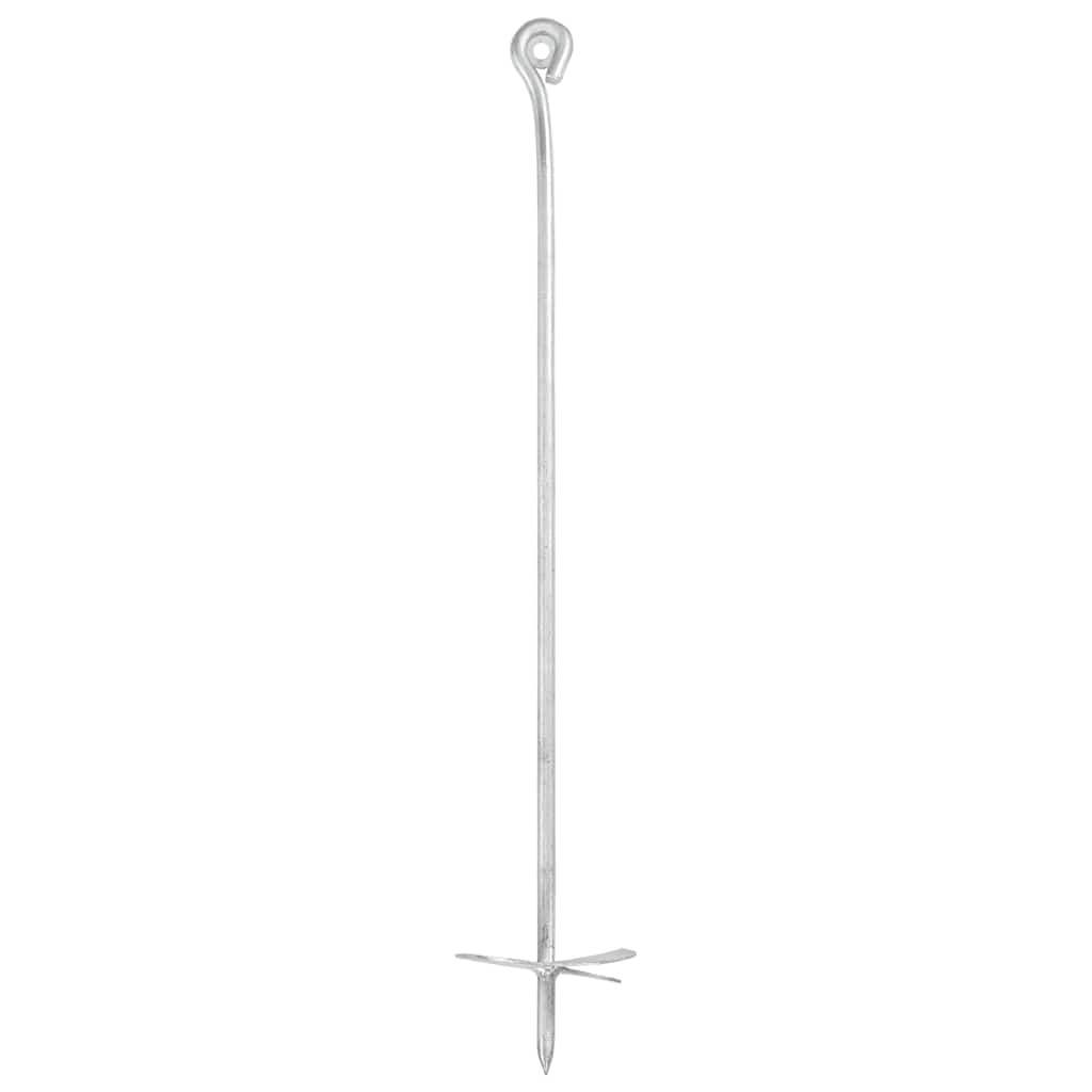 Vidaxl Ground anchors 6 pcs 10x60 cm galvanized metal