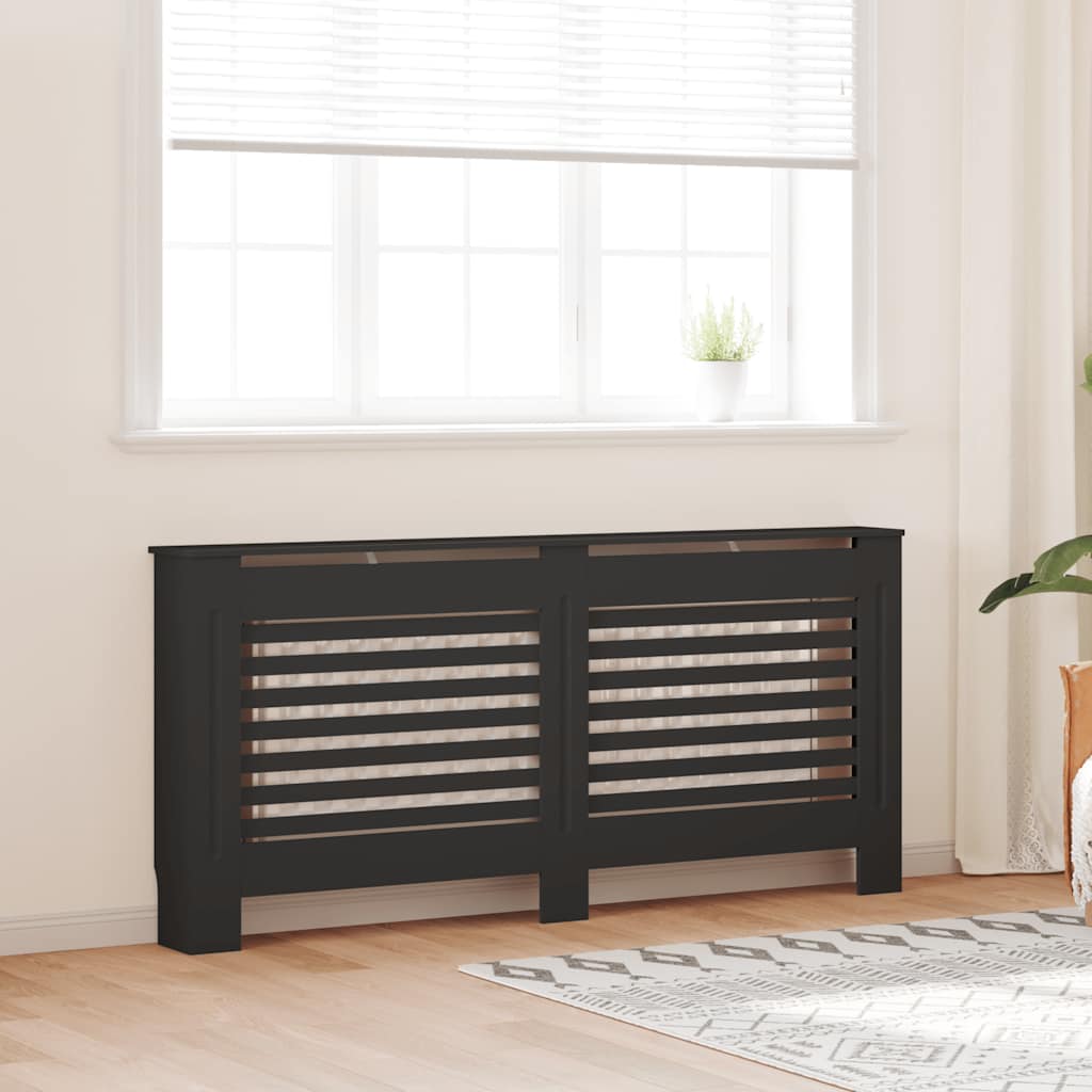Vidaxl Radiatorom Construction 172x19x81.5 cm MDF Negro