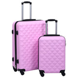 Vidaxl 2-piece hard suitcase set ABS pink
