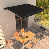 Vidaxl luifel automatycznie rozszerza antracyt 400x300 cm