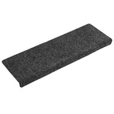Vidaxl stair mats self -adhesive 15 pieces 65x21x4 cm gray rectangular edge