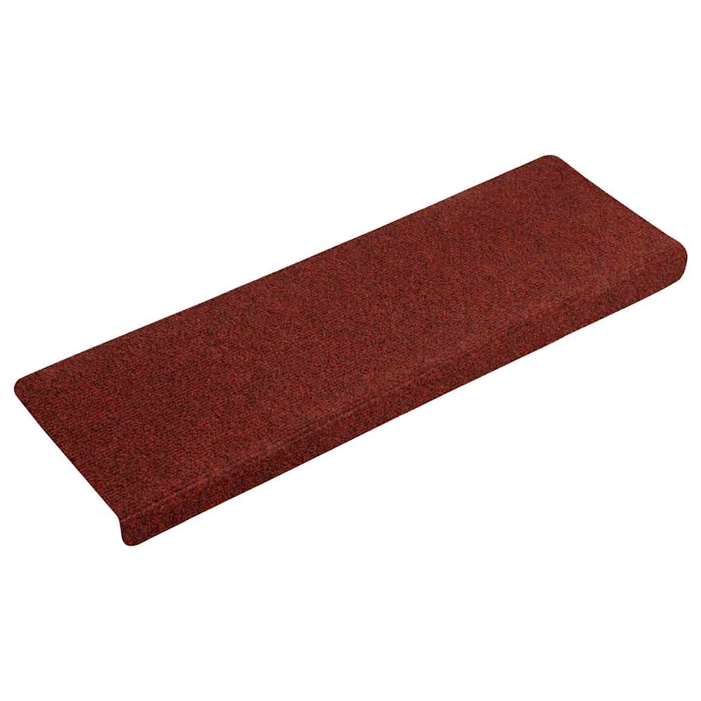 Vidaxl tappetini per auto -adesivi 15 pezzi 65x21x4 cm bordeaux rosso bordo rettangolare