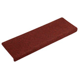 Vidaxl tappetini per auto -adesivi 15 pezzi 65x21x4 cm bordeaux rosso bordo rettangolare