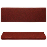 Vidaxl tappetini per auto -adesivi 15 pezzi 65x21x4 cm bordeaux rosso bordo rettangolare