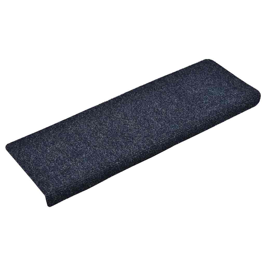 Vidaxl stair mats self -adhesive 15 pieces 65x21x4 cm blue rectangular edge