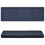 Vidaxl stair mats self -adhesive 15 pieces 65x21x4 cm blue rectangular edge