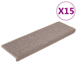 Vidaxl Stair Tappet 15 ST 65x21x4 cm Croni marrone con bordo rettangolare