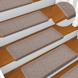 Vidaxl Stair Tappet 15 ST 65x21x4 cm Croni marrone con bordo rettangolare