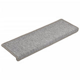 Vidaxl -Treppenmatten 15 ST 65x21x4 cm hellgrau