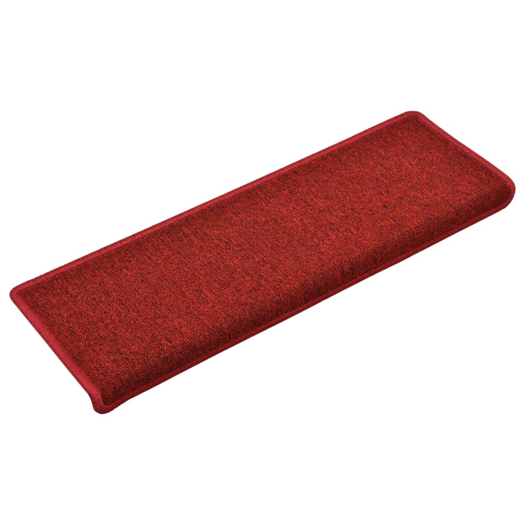 Vidaxl stair mats 15 st 65x21x4 cm bordeaux rectangular edge