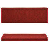 Vidaxl stair mats 15 st 65x21x4 cm bordeaux rectangular edge
