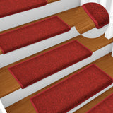 Vidaxl stair mats 15 st 65x21x4 cm bordeaux rectangular edge