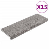 Vidaxl Schodišťové rohože 15 st 65x21x4 cm šedá