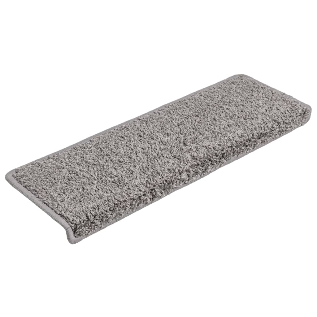 Vidaxl Schodišťové rohože 15 st 65x21x4 cm šedá